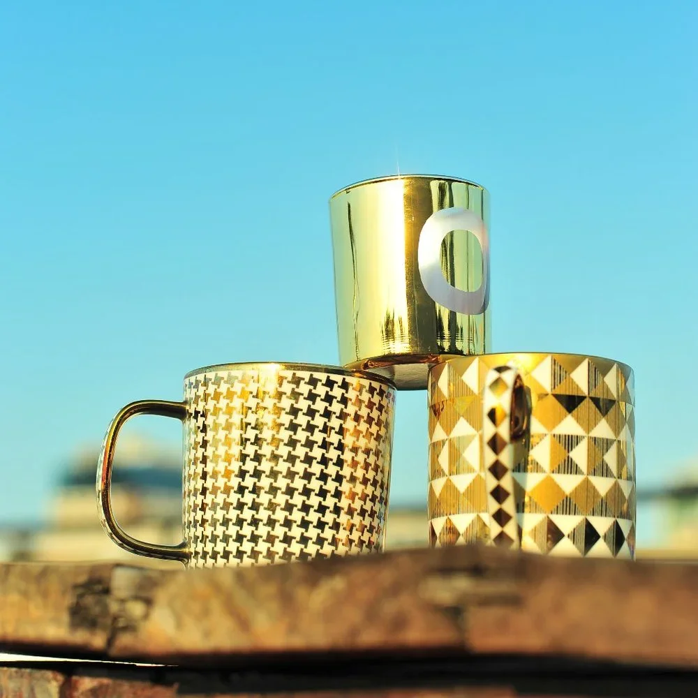1pcs Shot Glass Gold Candle Holder Decor Party Glasses O
